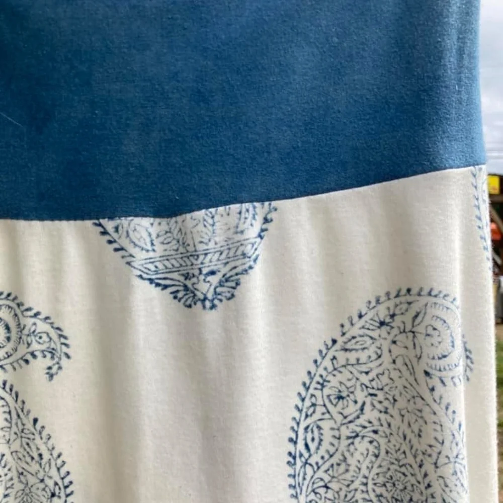 Gaia Conceptions Organic cotton indigo block print skirt - Picture 3 of 3